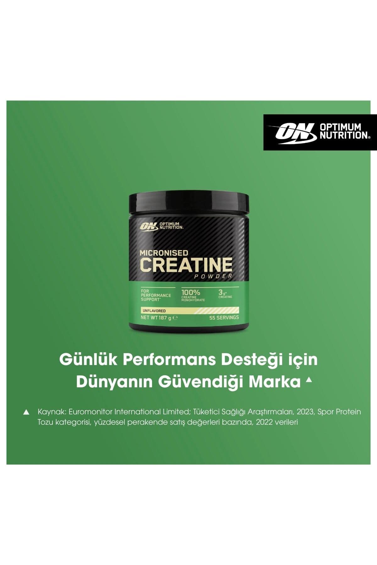 کراتین مونوهیدرات بدون طعم Optimum Nutrition 187 g با 55 سروینگ کراتین مونوهیدرات بدون طعم Optimum Nutrition 187 g با 55 سروینگ
