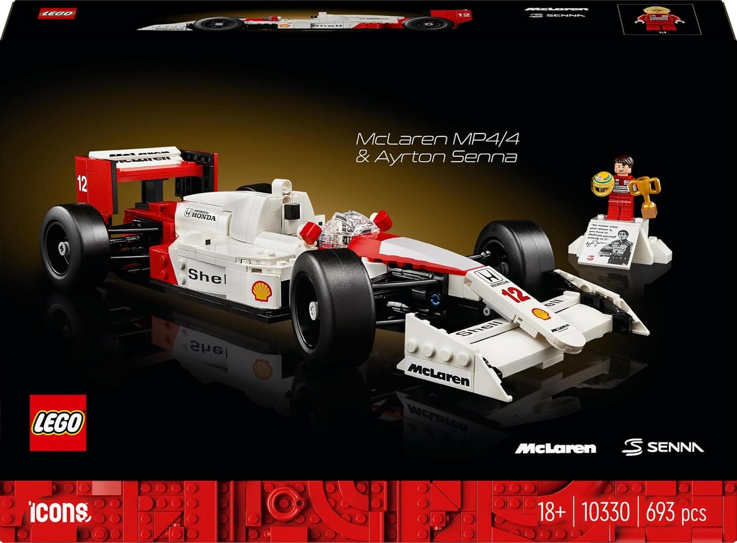لگو Icons McLaren MP4 /4 و Ayrton Senna مدل 10330 لگو Icons McLaren MP4 /4 و Ayrton Senna مدل 10330