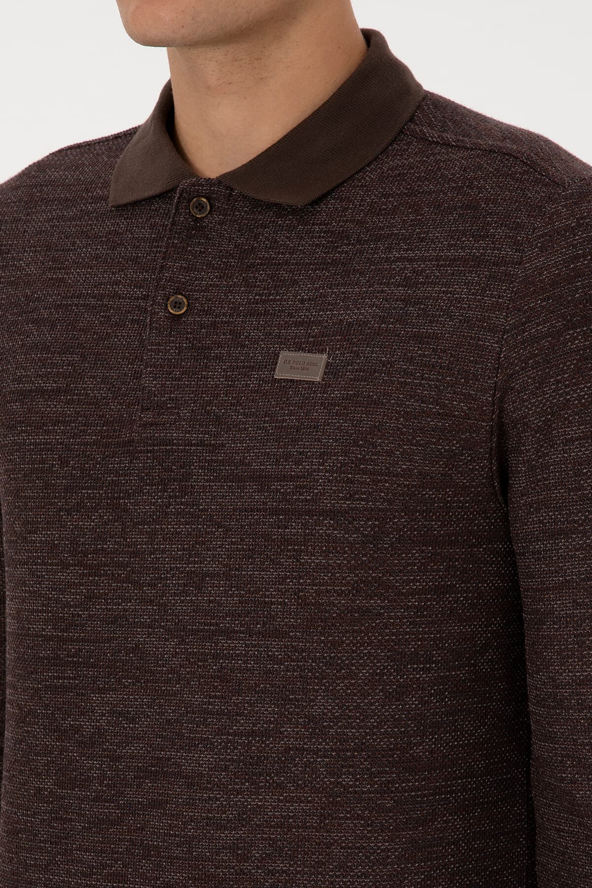 سوئیشرت مردانه U.S. Polo Assn. فیت معمولی یقه پولو قهوهای مدل 50307730-VR029 سوئیشرت مردانه U.S. Polo Assn. فیت معمولی یقه پولو قهوهای مدل 50307730-VR029