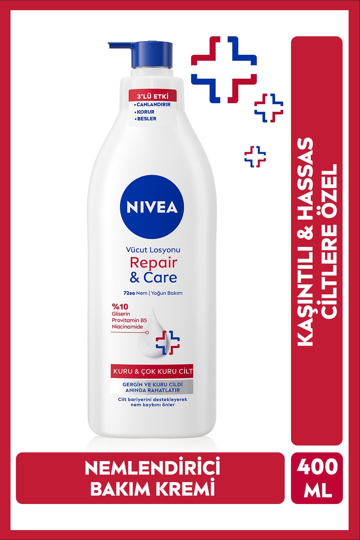 لوسیون بدن مناسب پوستهای خشک و خارشدار NIVEA Repair&Care 400 ml لوسیون بدن مناسب پوستهای خشک و خارشدار NIVEA Repair&Care 400 ml