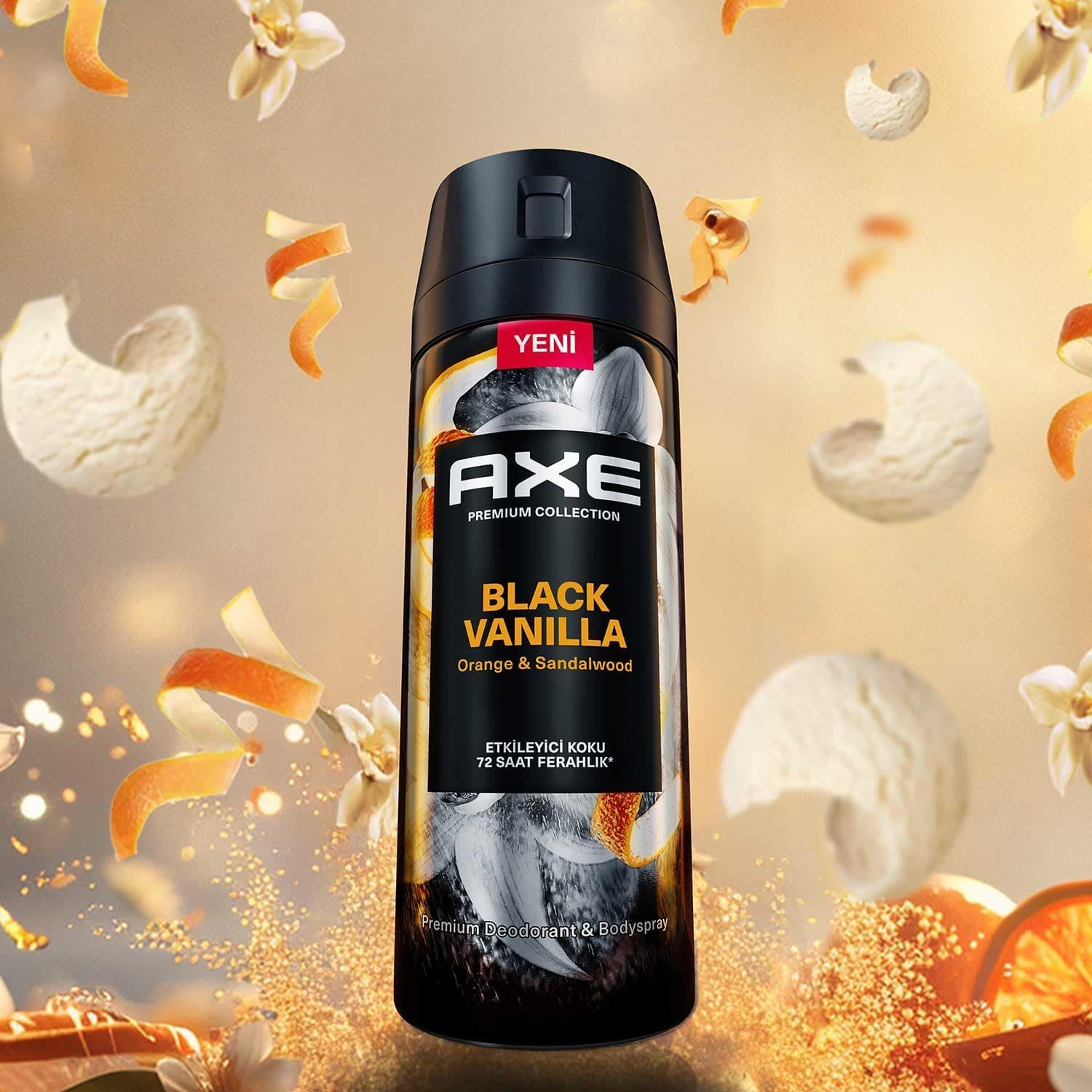 اسپری دئودورانت مردانه AXE Black Vanilla 150 ml اسپری دئودورانت مردانه AXE Black Vanilla 150 ml