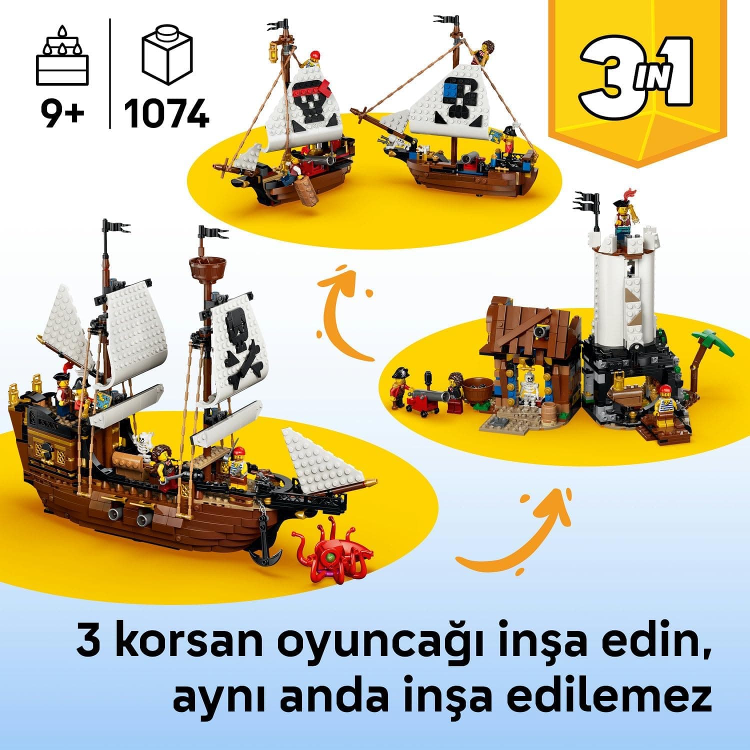لگو Creator 3 در 1 کشتی نمادین دزدان دریایی مدل 31387 لگو Creator 3 در 1 کشتی نمادین دزدان دریایی مدل 31387
