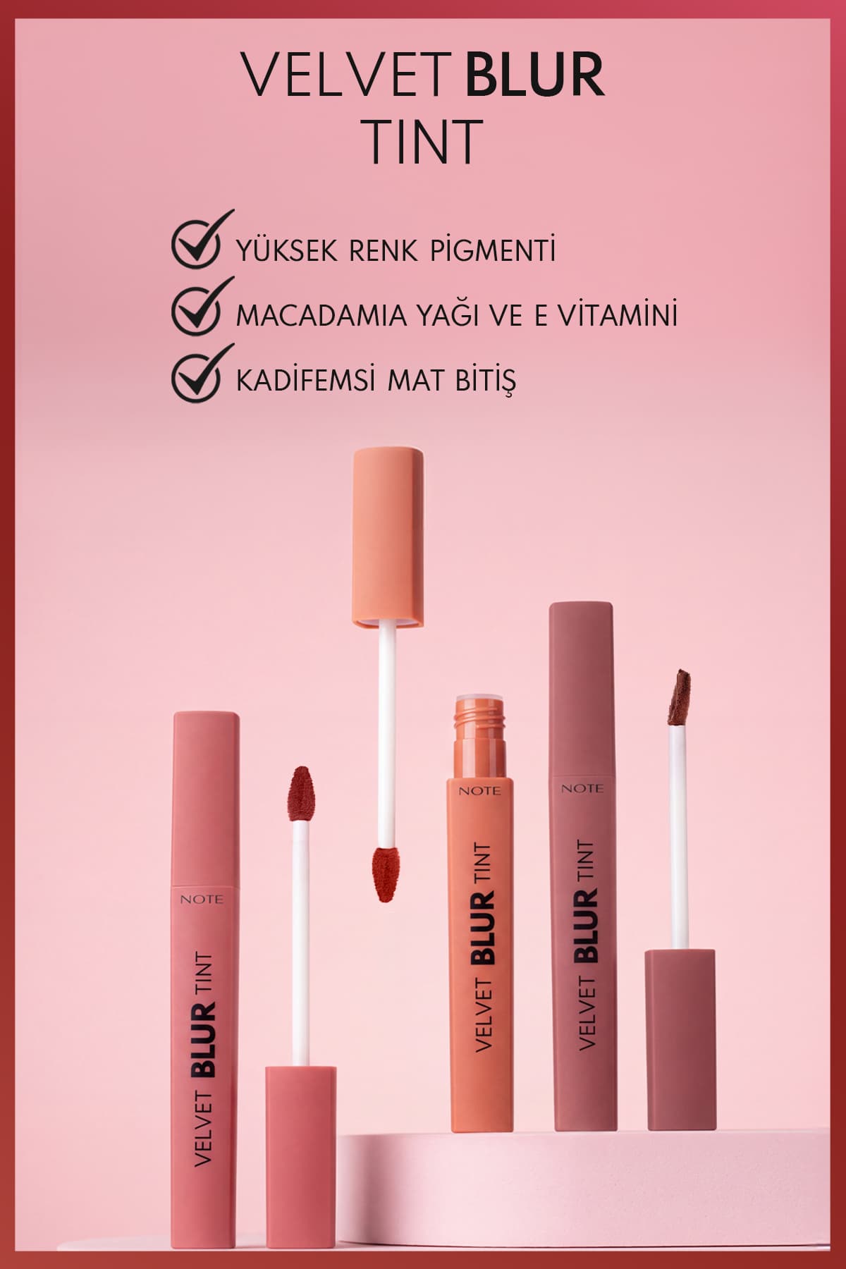 رژ لب مات مرطوبکننده Note Cosmetics قرمز با جلوه مخملی Velvet Blur Tint مدل 06 Terra Flame رژ لب مات مرطوبکننده Note Cosmetics قرمز با جلوه مخملی Velvet Blur Tint مدل 06 Terra Flame
