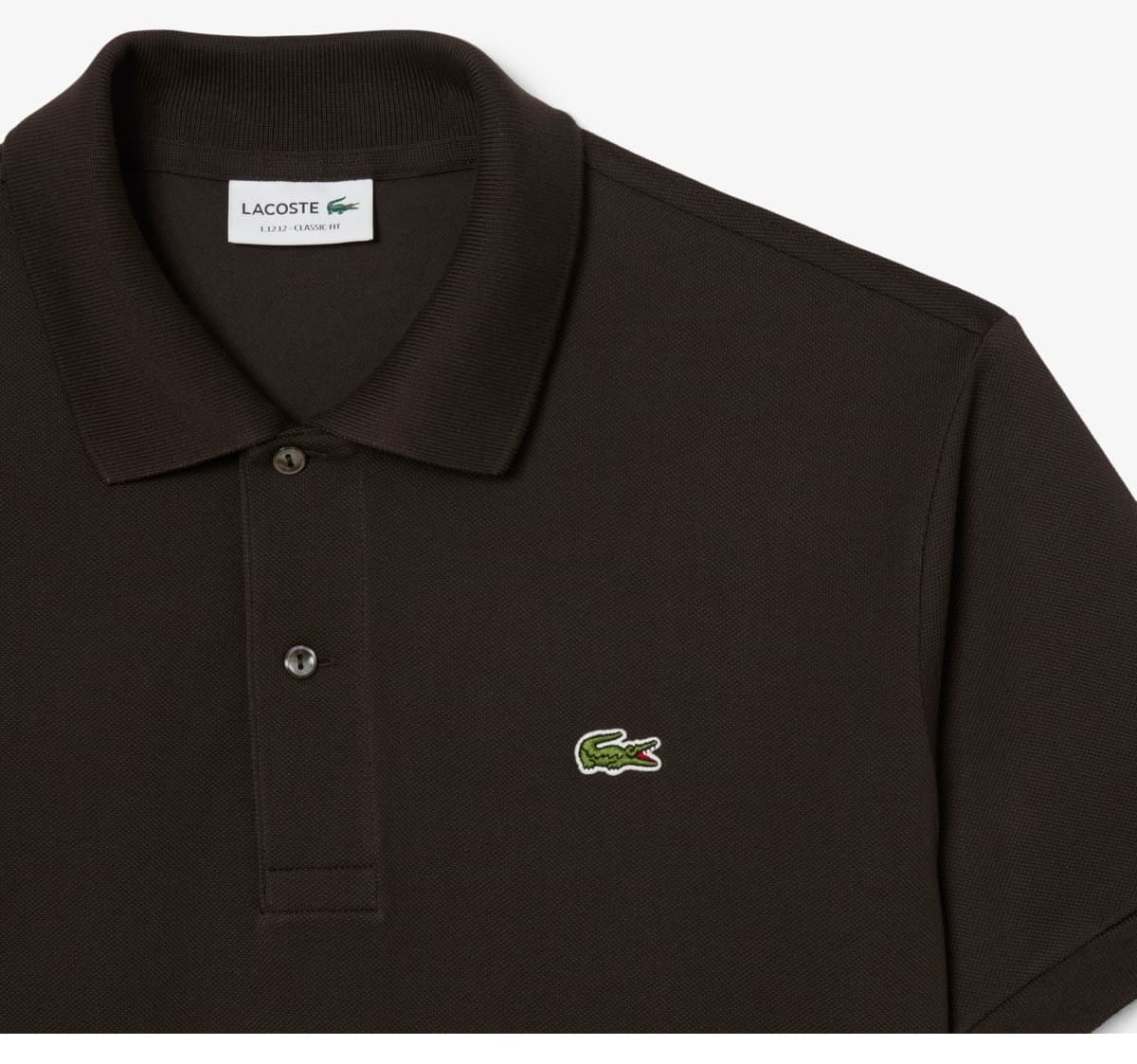 پولو مردانه Lacoste فیت کلاسیک قهوهای تیره مدل L.12.12 پولو مردانه Lacoste فیت کلاسیک قهوهای تیره مدل L.12.12