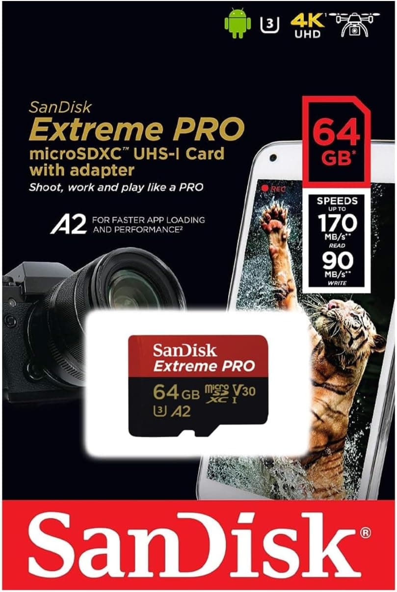 کارت حافظه MicroSDXC مدل SanDisk Extreme Pro ظرفیت 64GB سرعت 200mb/s کارت حافظه MicroSDXC مدل SanDisk Extreme Pro ظرفیت 64GB سرعت 200mb/s