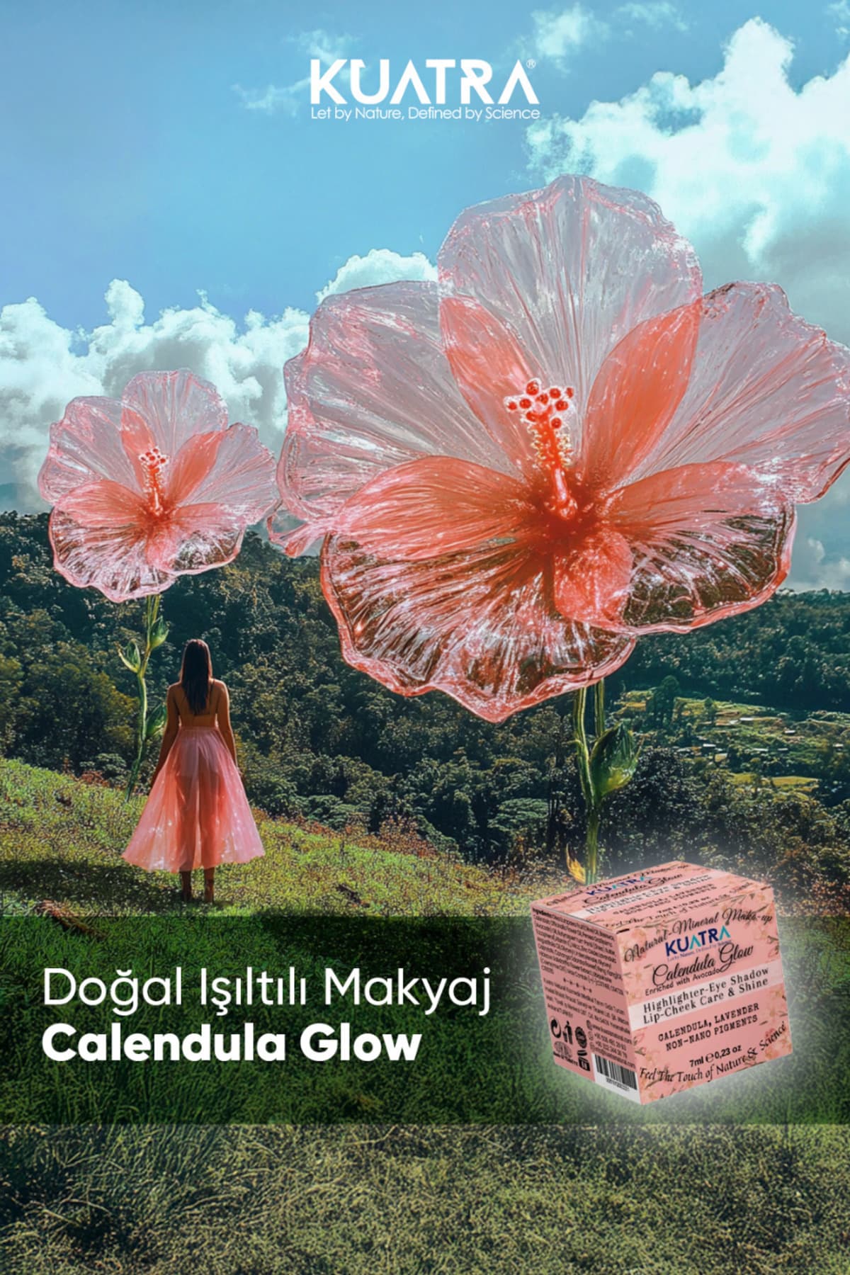 هایلایتر، رژگونه و رژلب Kuatra Calendula Glow هلویی هایلایتر، رژگونه و رژلب Kuatra Calendula Glow هلویی