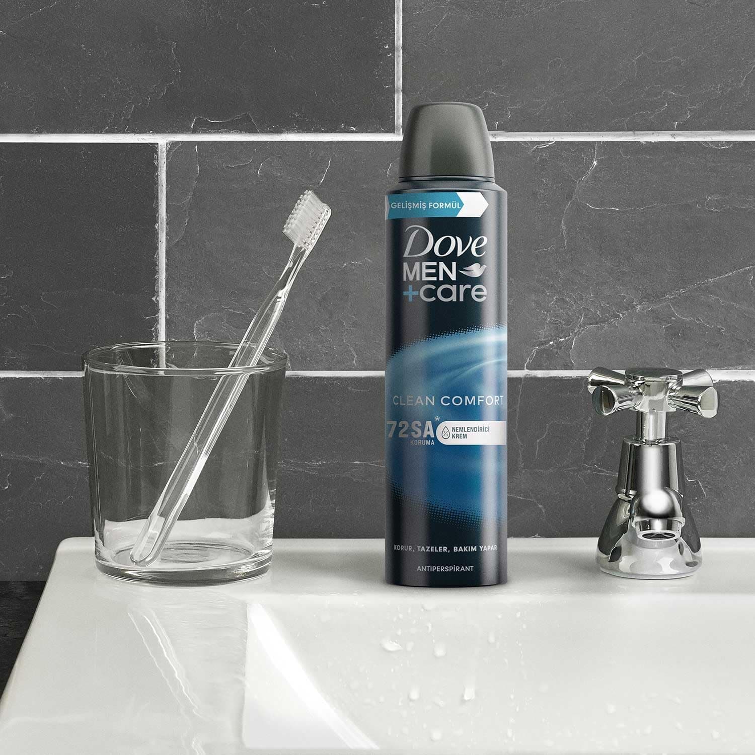 اسپری دئودورانت مردانه Dove Clean Comfort 150 Ml اسپری دئودورانت مردانه Dove Clean Comfort 150 Ml