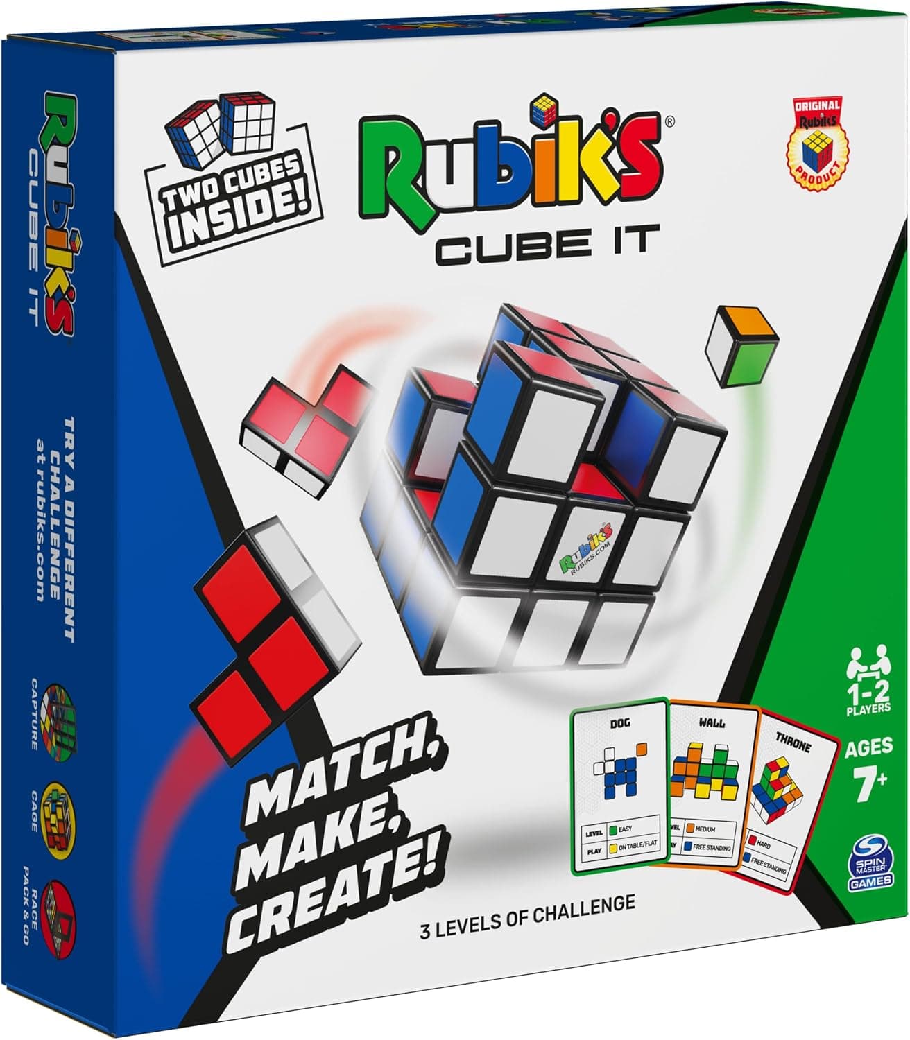 مکعب پازل سهبعدی Rubik's برای کودکان و بزرگسالان، بازی سرعتی حل مسئله مناسب 7+ مکعب پازل سهبعدی Rubik's برای کودکان و بزرگسالان، بازی سرعتی حل مسئله مناسب 7+