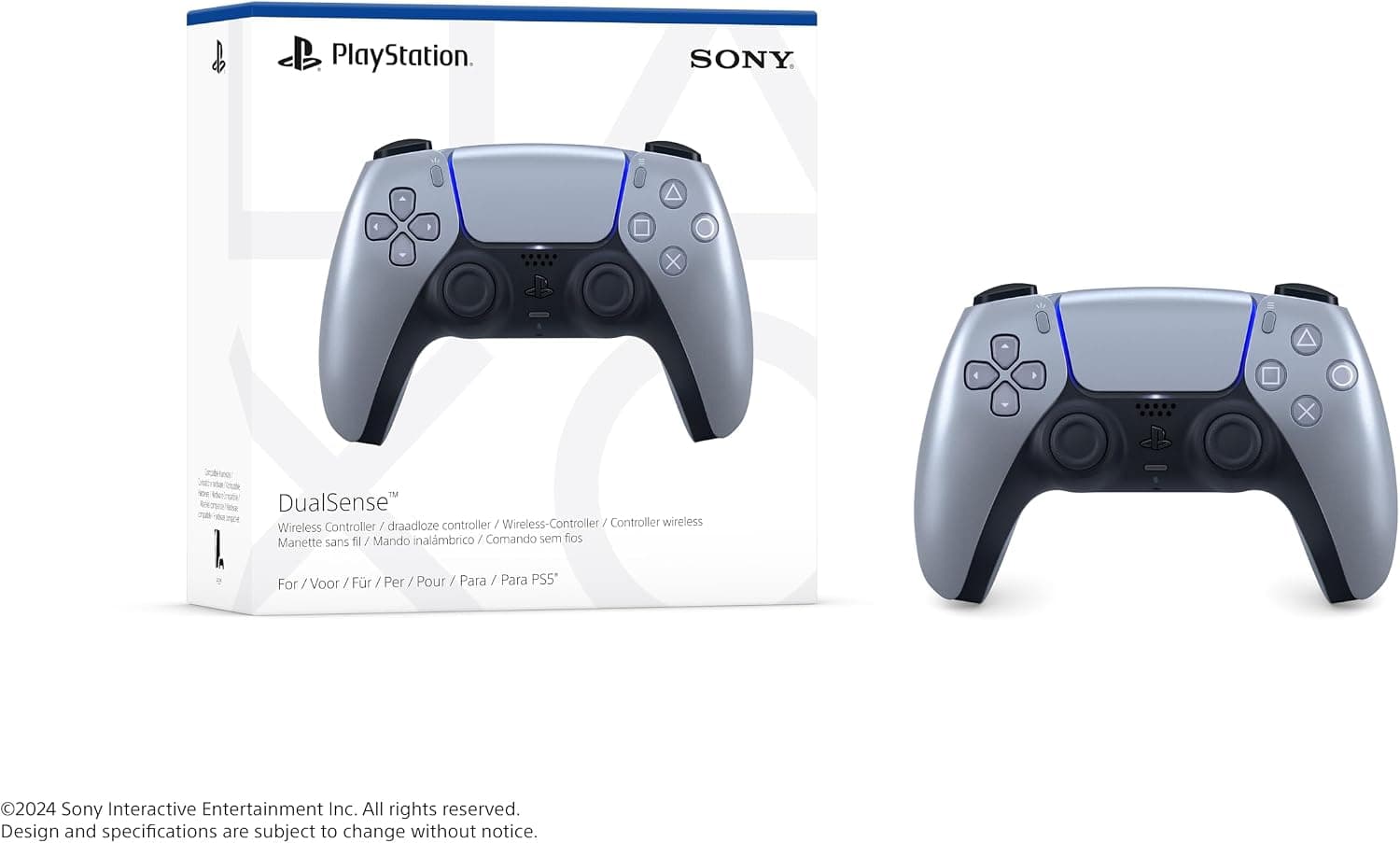 کنترلر بیسیم PlayStation 5 نقرهای مدل DualSense کنترلر بیسیم PlayStation 5 نقرهای مدل DualSense