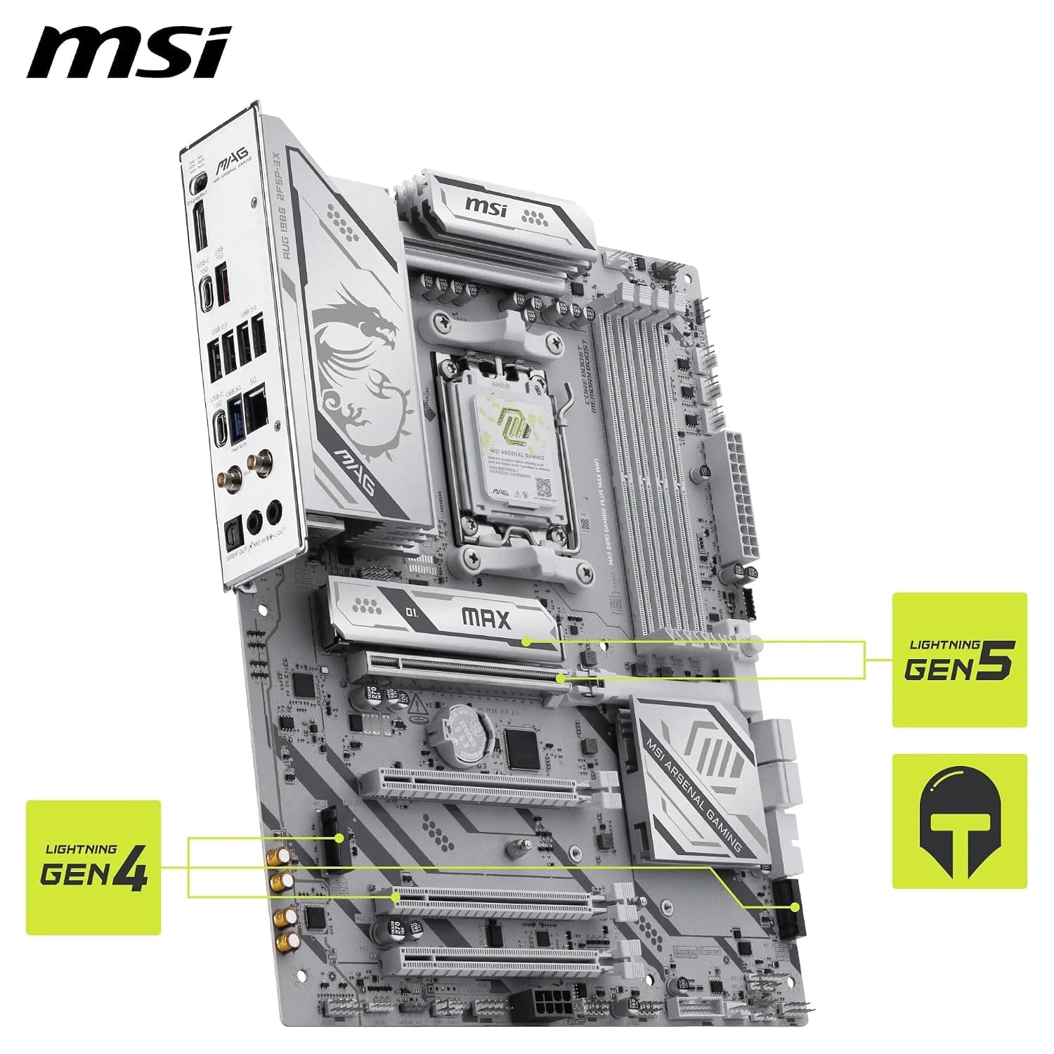 مادربرد MSI mag B850 Gaming Plus MAX WiFi مادربرد MSI mag B850 Gaming Plus MAX WiFi