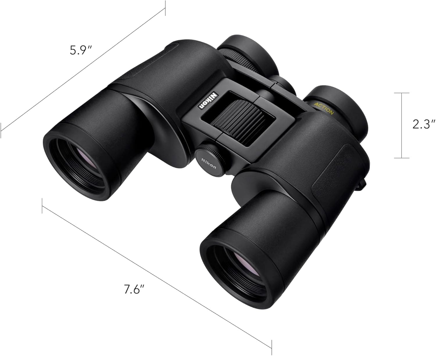 دوربین دوچشمی Nikon Action با اپتیک چندلایه، چشمی قابل تنظیم و طراحی منشور Porro آماده نصب روی سهپایه مدل 10x42 دوربین دوچشمی Nikon Action با اپتیک چندلایه، چشمی قابل تنظیم و طراحی منشور Porro آماده نصب روی سهپایه مدل 10x42