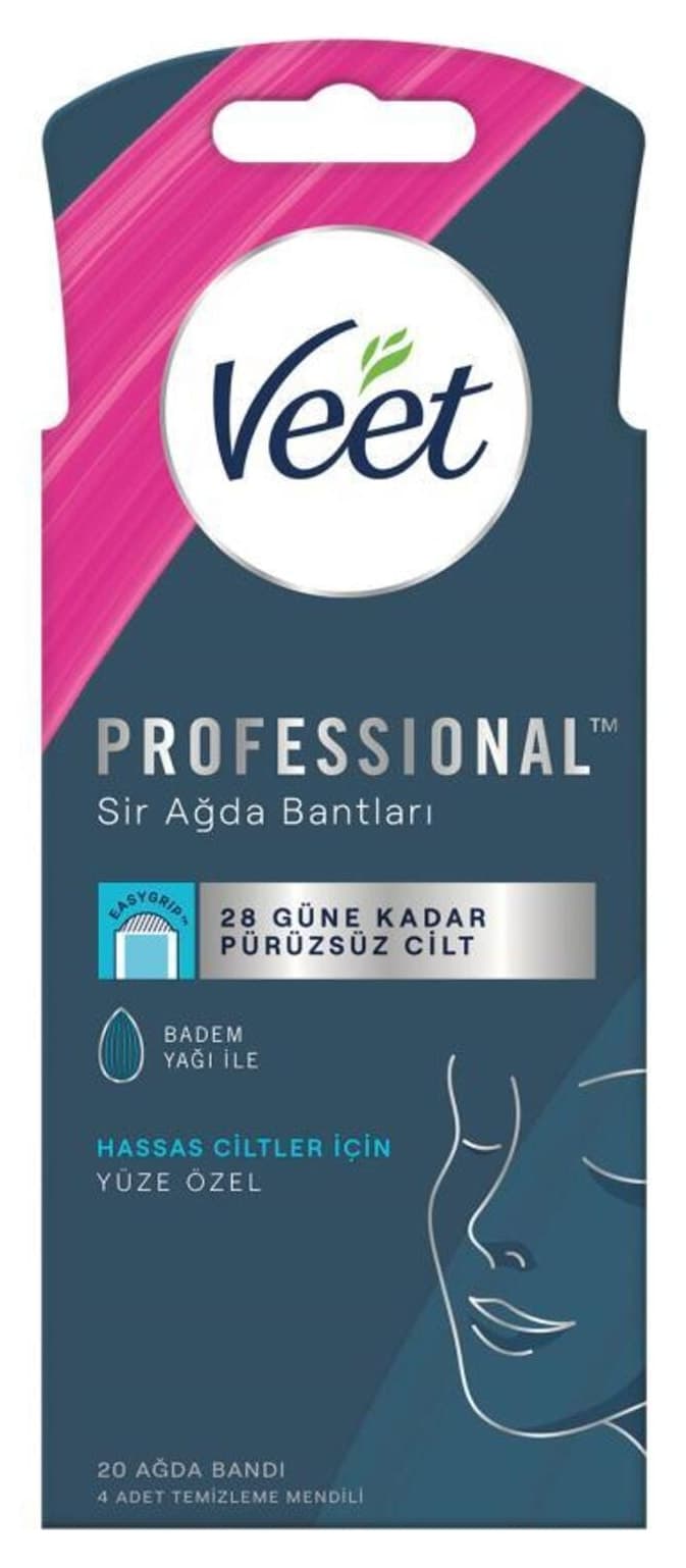 نوار واکس صورت Veet Professional 20 عددی برای پوست حساس نوار واکس صورت Veet Professional 20 عددی برای پوست حساس