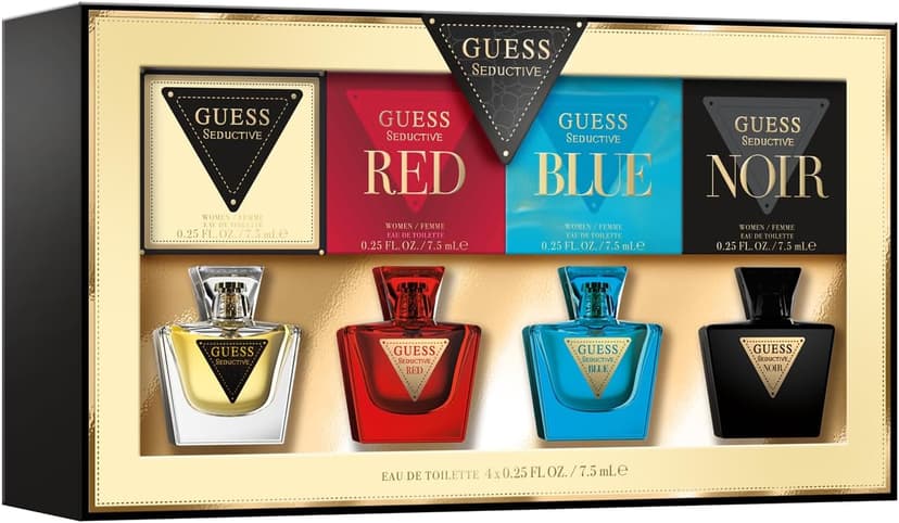 ست هدیه مینی عطر زنانه GUESS Seductive + Noir Blue + Seductive Red 4×7.5ml ست هدیه مینی عطر زنانه GUESS Seductive + Noir Blue + Seductive Red 4×7.5ml