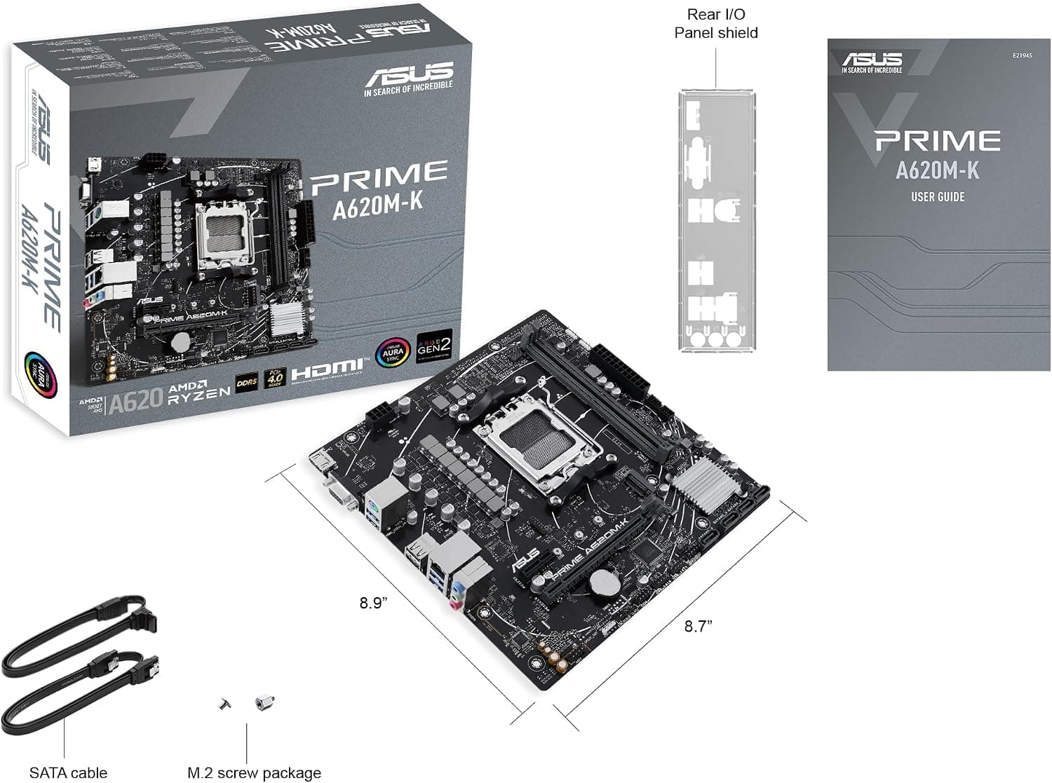 مادربرد ASUS Prime AMD A620 سوکت AM5 حافظه DDR5 mATX مدل A620M-K مادربرد ASUS Prime AMD A620 سوکت AM5 حافظه DDR5 mATX مدل A620M-K