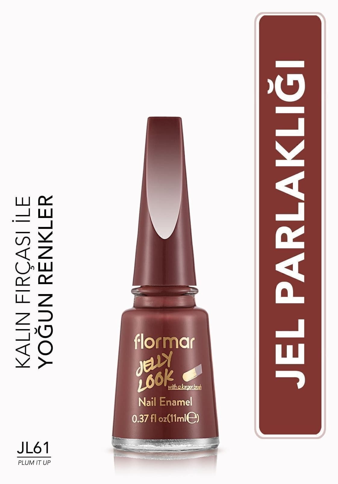لاک ناخن براق با ظاهر ژلهای Flormar بنفش متمایل به زرشکی مدل jl61 Plum It Up لاک ناخن براق با ظاهر ژلهای Flormar بنفش متمایل به زرشکی مدل jl61 Plum It Up