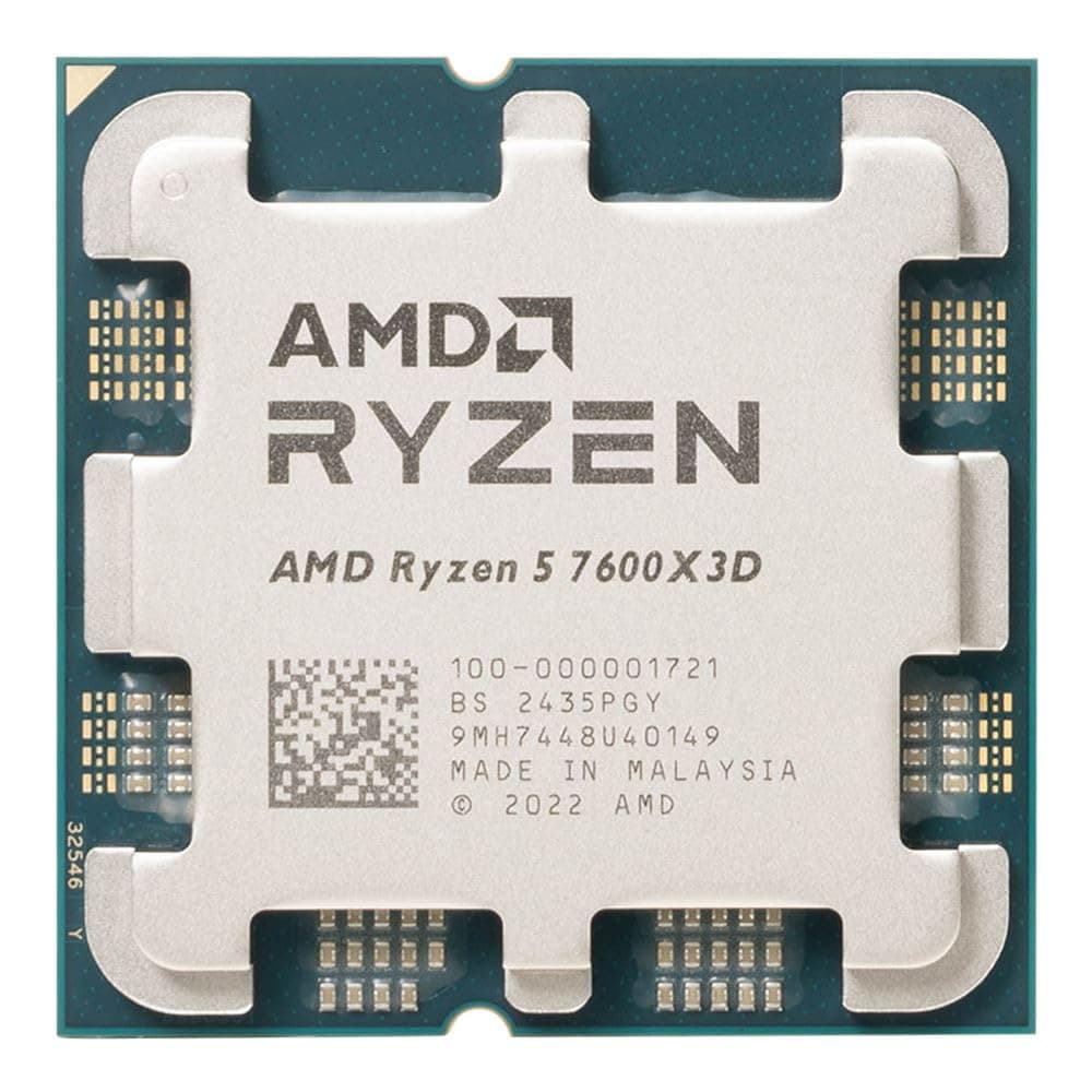 پردازنده AMD Ryzen 5 7600X3D Raphael AM5 4.1GHz 6 هستهای باکس بدون هیتسینک پردازنده AMD Ryzen 5 7600X3D Raphael AM5 4.1GHz 6 هستهای باکس بدون هیتسینک