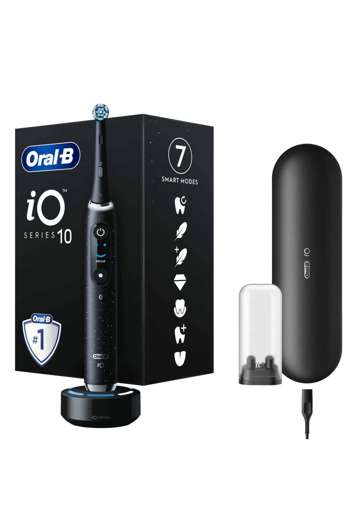 ست مراقبت شخصی Oral-B شامل مسواک سفید io10 و مشکی io 10، مدل 9465cc و pl5014 ست مراقبت شخصی Oral-B شامل مسواک سفید io10 و مشکی io 10، مدل 9465cc و pl5014