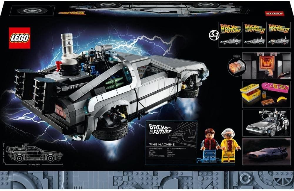 لگو Icons ماشین زمان Back to the Future مدل 10300 لگو Icons ماشین زمان Back to the Future مدل 10300