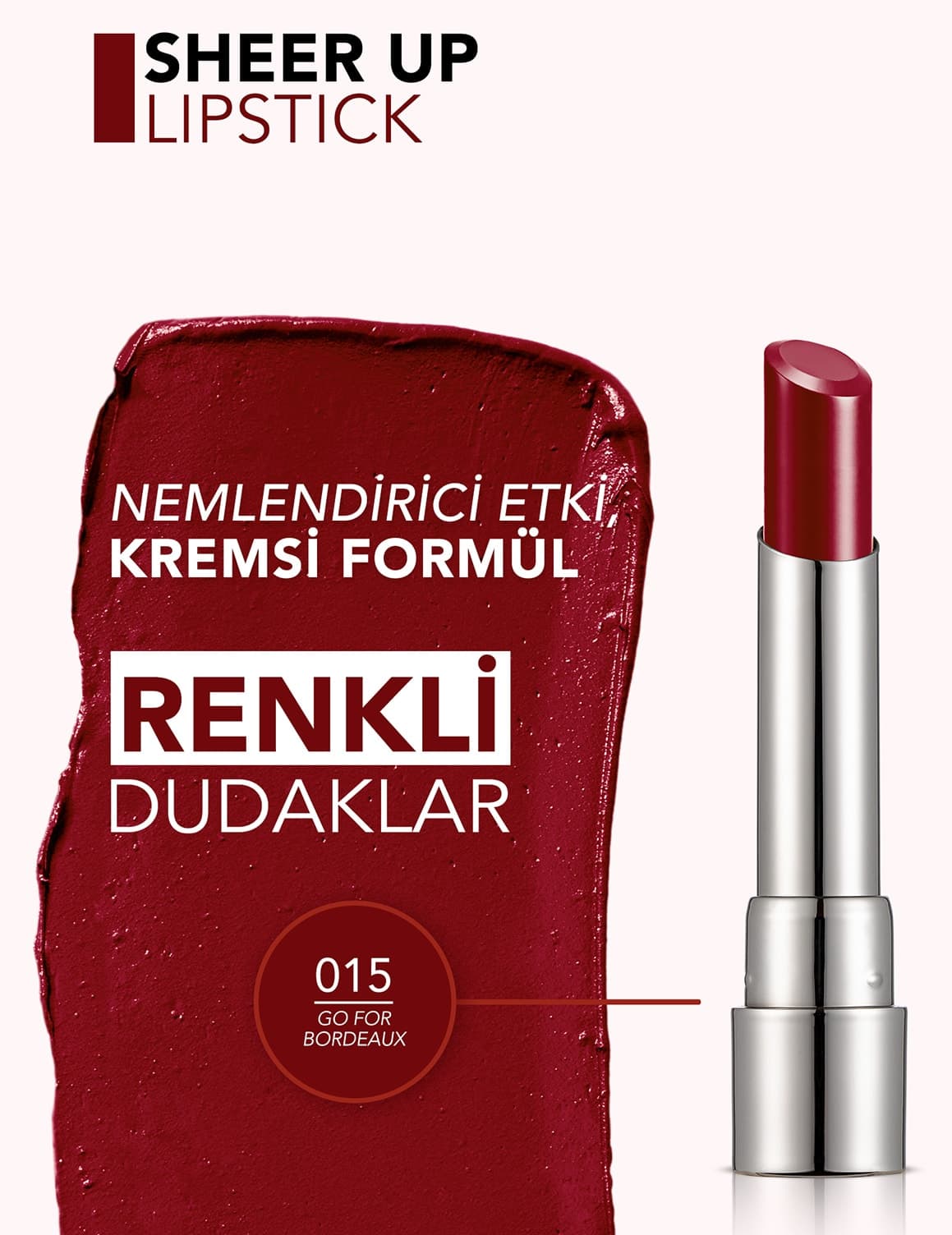 رژ لب Flormar آبرسان براق مدل Sheer Up 015 Go For Bordeaux رژ لب Flormar آبرسان براق مدل Sheer Up 015 Go For Bordeaux