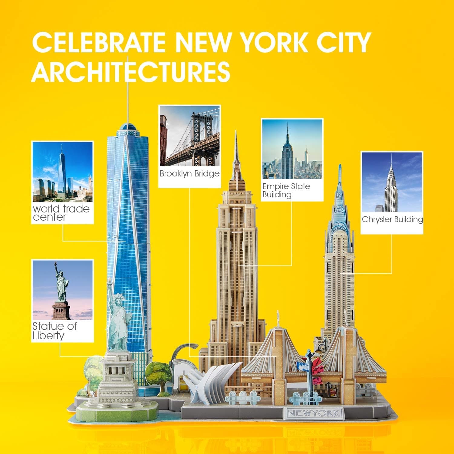 پازل سهبعدی CubicFun City Line نیویورک مدل CUB/MC255H پازل سهبعدی CubicFun City Line نیویورک مدل CUB/MC255H