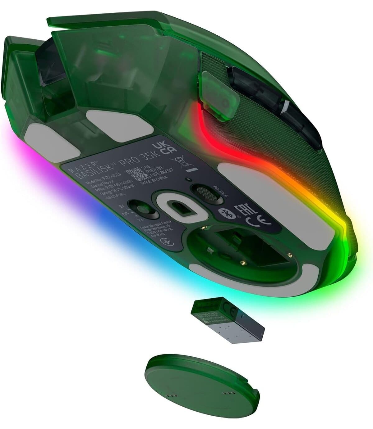 ماوس گیمینگ بیسیم RAZER Basilisk V3 Pro 35K سبز Phantom 35000 DPI مدل RZ01-05240300-R3G1 ماوس گیمینگ بیسیم RAZER Basilisk V3 Pro 35K سبز Phantom 35000 DPI مدل RZ01-05240300-R3G1