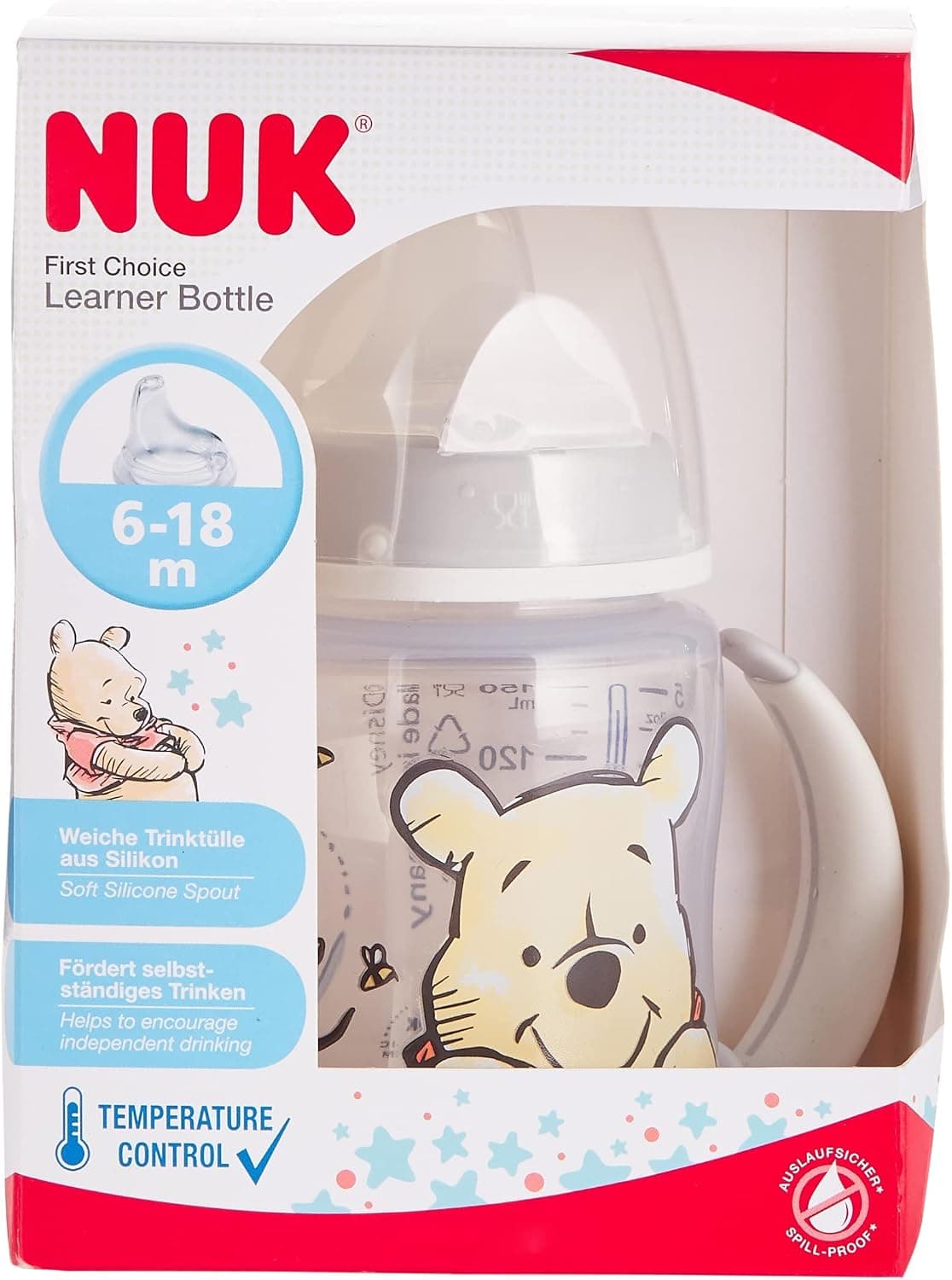 شیشه آموزشی NUK First Choice 150ml Winnie the Pooh رنگ و طرح متنوع شیشه آموزشی NUK First Choice 150ml Winnie the Pooh رنگ و طرح متنوع