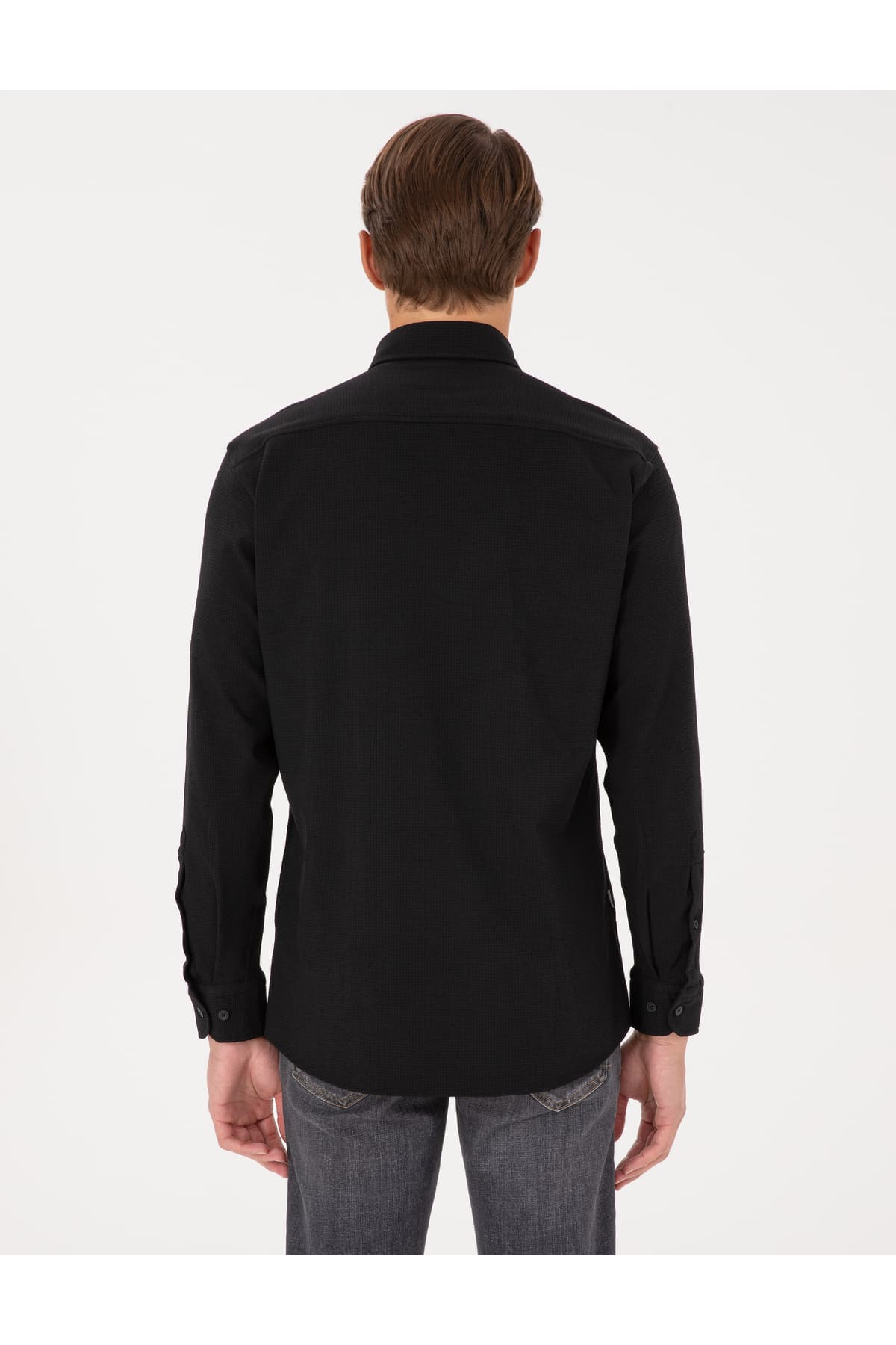 پیراهن مردانه Pierre Cardin Slim Fit کشدار راه راه آستین بلند مشکی مدل 50307162-VR046 پیراهن مردانه Pierre Cardin Slim Fit کشدار راه راه آستین بلند مشکی مدل 50307162-VR046
