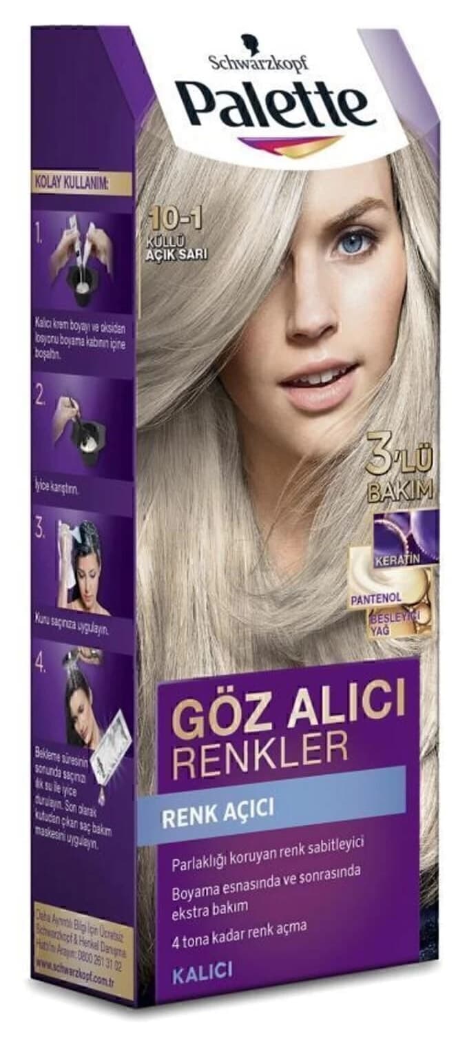 رنگ موی Palette زرد روشن خاکستری 10-1، 2 عدد رنگ موی Palette زرد روشن خاکستری 10-1، 2 عدد
