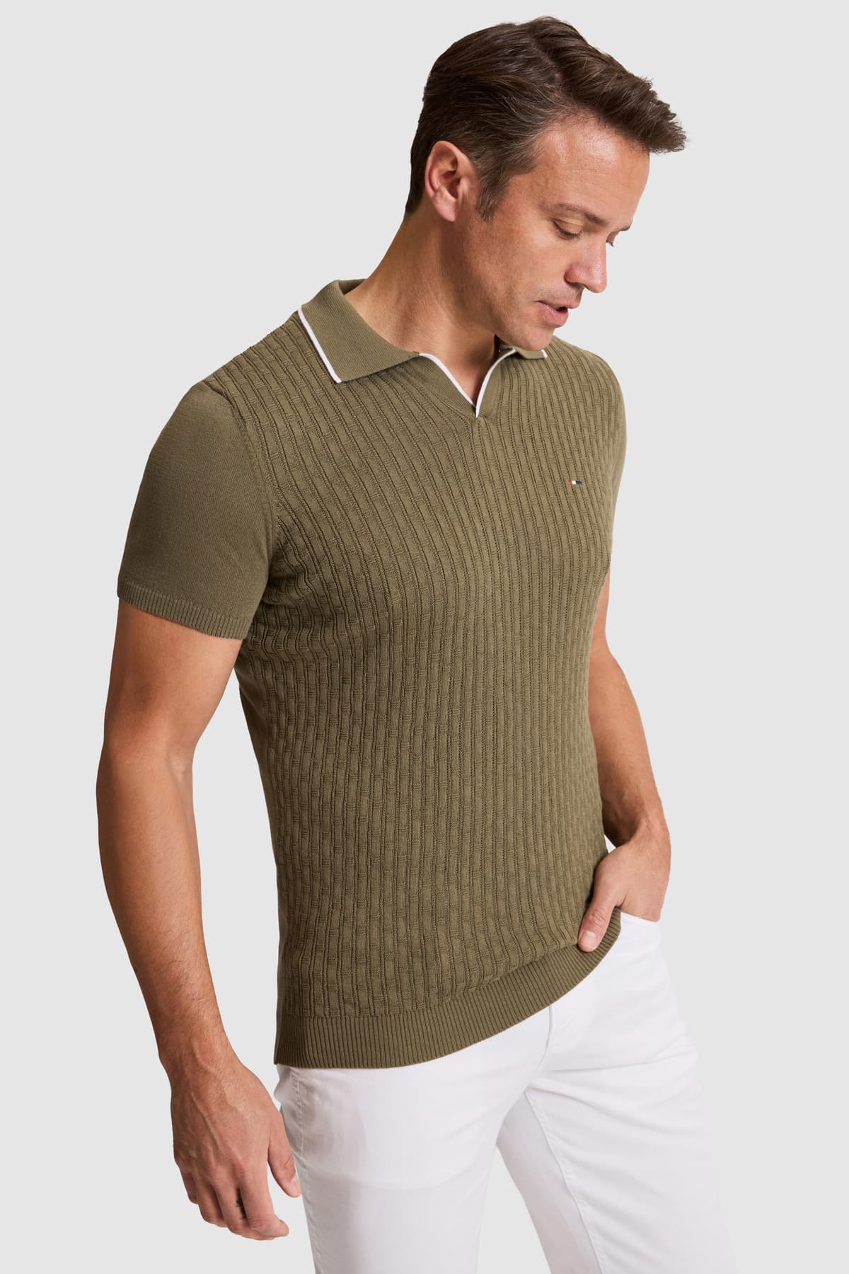 تیشرت مردانه U.S. Polo Assn. یقه پولو اسلیم فیت خاکی مدل 50325116-VR027 تیشرت مردانه U.S. Polo Assn. یقه پولو اسلیم فیت خاکی مدل 50325116-VR027