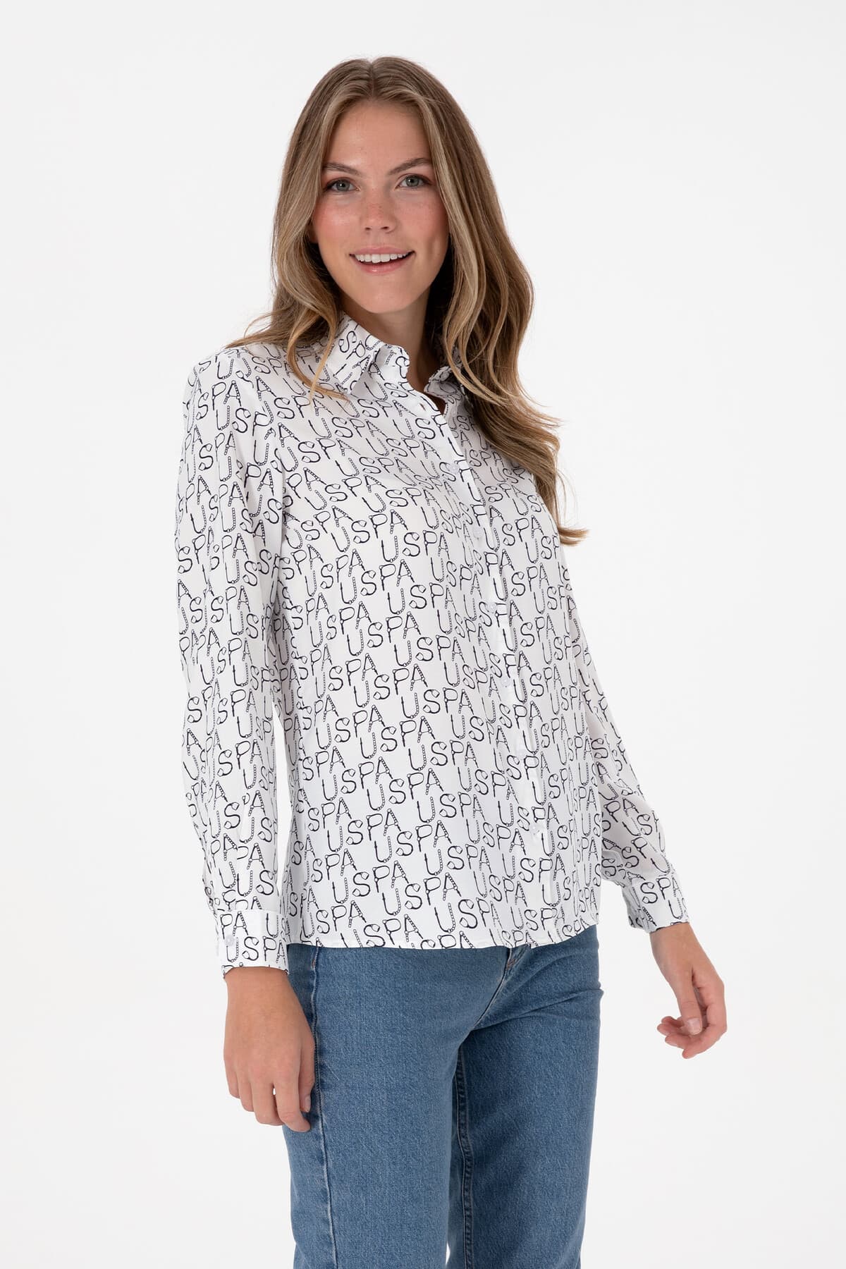 پیراهن زنانه U.S. Polo Assn. آستین بلند سرمهای مدل 50315894-VR033 پیراهن زنانه U.S. Polo Assn. آستین بلند سرمهای مدل 50315894-VR033
