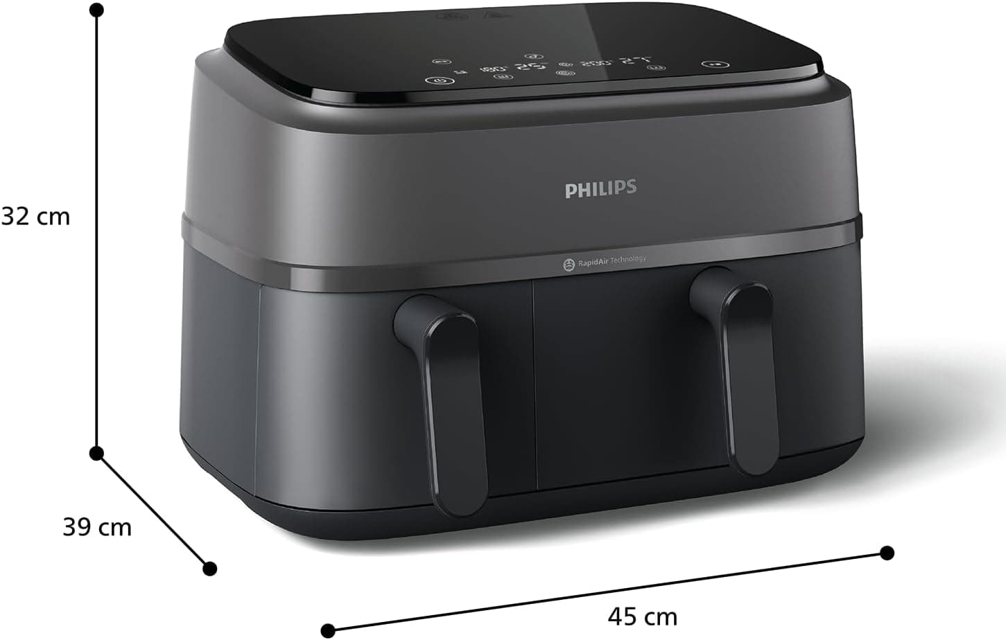 سرخکن هوایی Philips مدل Dual Basket AirFryer XXL ظرفیت 9 لیتر 1.5 کیلوگرم توان 2750 وات 8 برنامه پیشفرض سرخکن هوایی Philips مدل Dual Basket AirFryer XXL ظرفیت 9 لیتر 1.5 کیلوگرم توان 2750 وات 8 برنامه پیشفرض