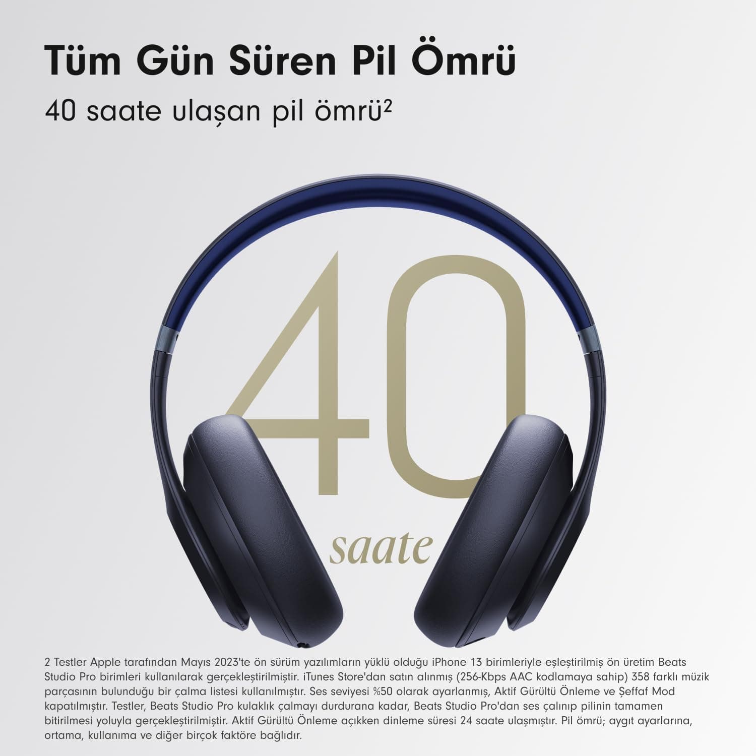 هدفون بیسیم Beats Studio Pro با حذف نویز به رنگ سرمهای هدفون بیسیم Beats Studio Pro با حذف نویز به رنگ سرمهای