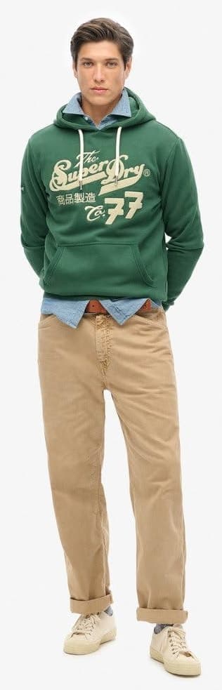 سوئیشرت مردانه Superdry با یقه کلاهدار سبز سایز M مدل 5003215446 سوئیشرت مردانه Superdry با یقه کلاهدار سبز سایز M مدل 5003215446
