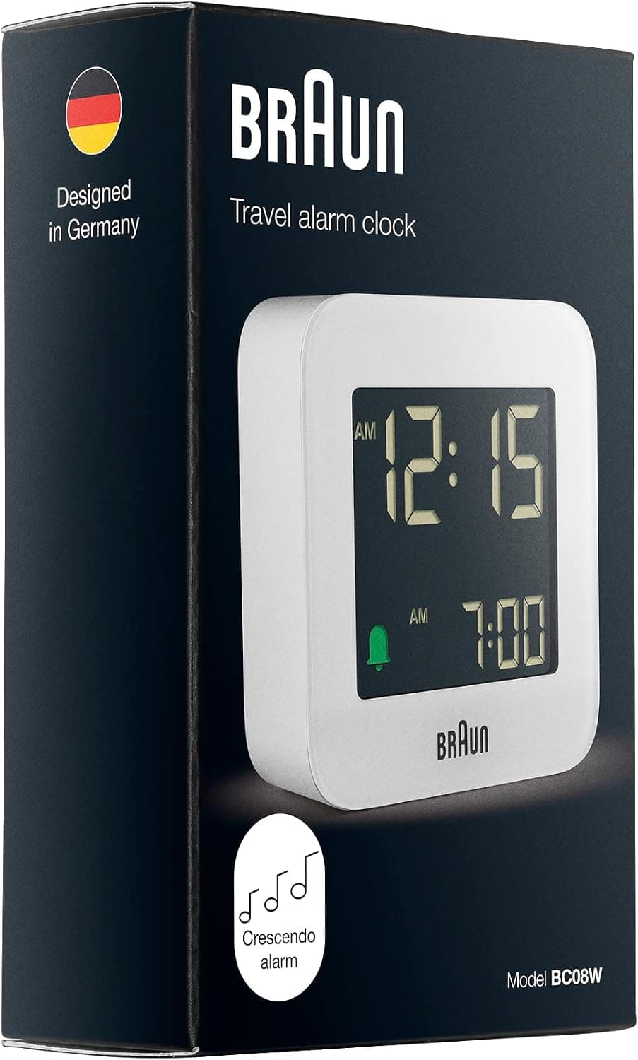 ساعت زنگدار دیجیتال سفری Braun با نمایشگر LC منفی و زنگ افزایشی سفید مدل BC08W ساعت زنگدار دیجیتال سفری Braun با نمایشگر LC منفی و زنگ افزایشی سفید مدل BC08W