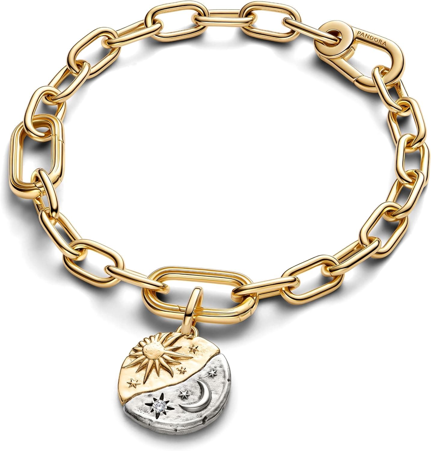 آویز زنانه PANDORA با طرح خورشید و ماه نقره استرلینگ روکش طلای 14K مدل 763977C01 آویز زنانه PANDORA با طرح خورشید و ماه نقره استرلینگ روکش طلای 14K مدل 763977C01