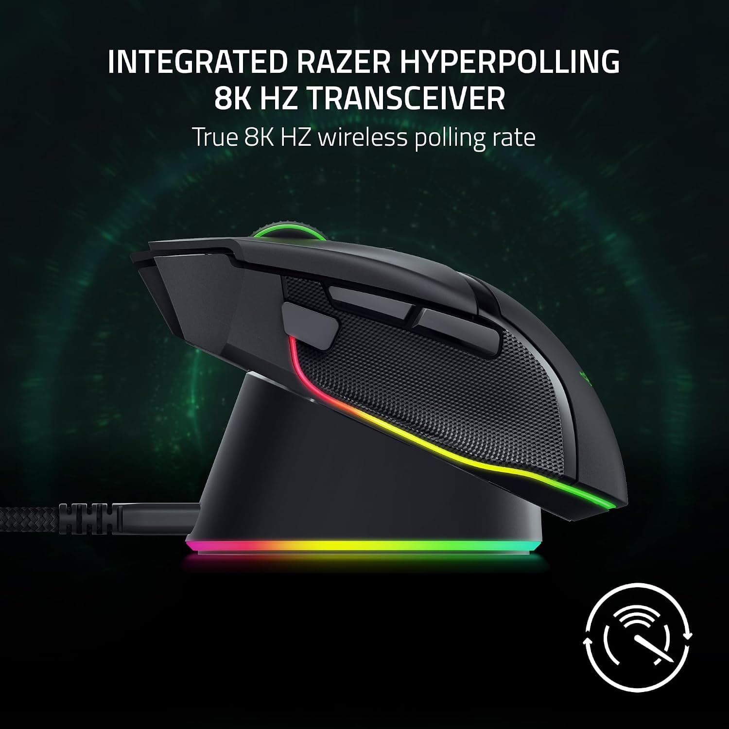 پایه شارژ ماوس گیمینگ Razer Mouse Dock Pro، مغناطیسی بیسیم، Hyperspeed 4K، مشکی پایه شارژ ماوس گیمینگ Razer Mouse Dock Pro، مغناطیسی بیسیم، Hyperspeed 4K، مشکی