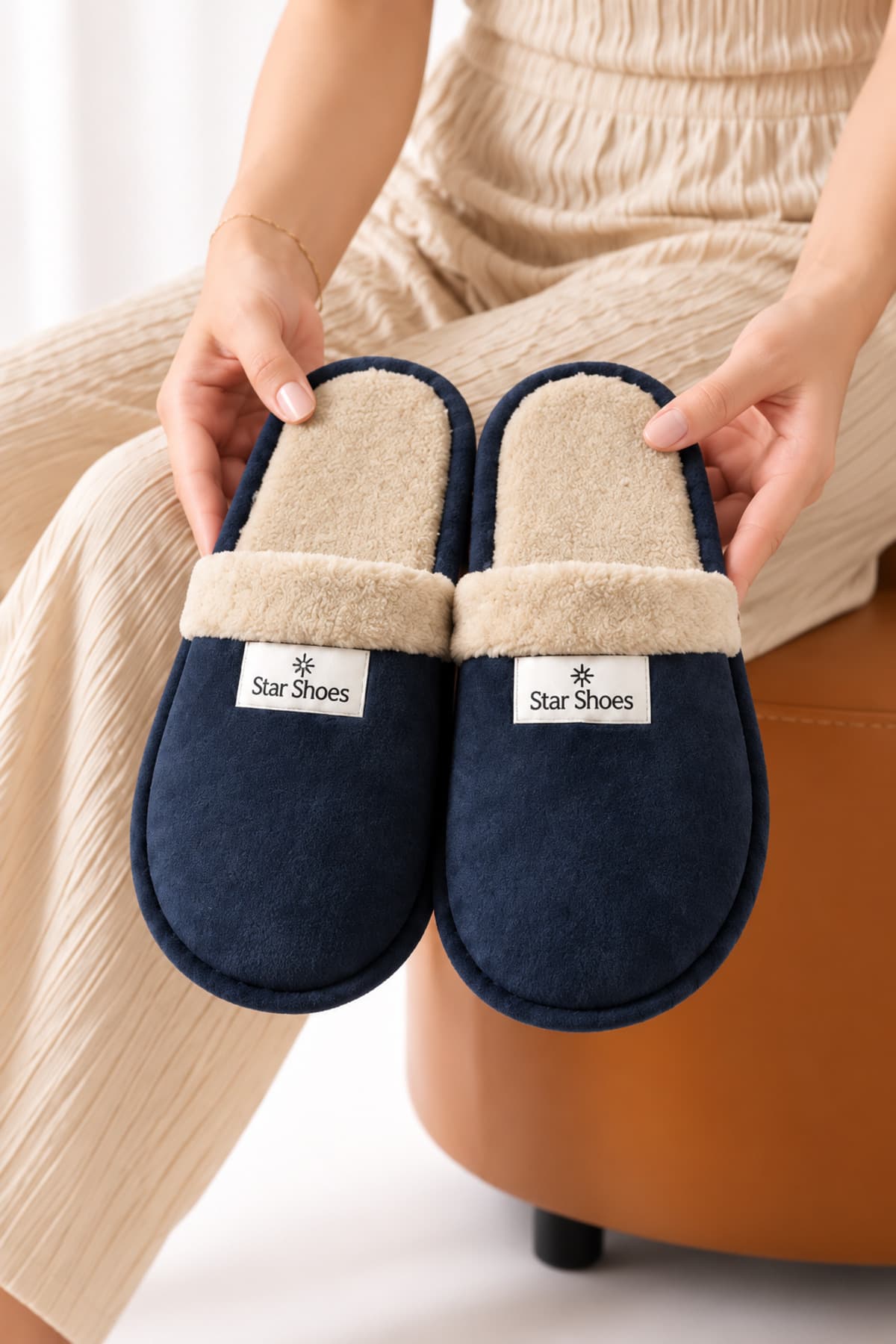 دمپایی خانگی زنانه star shoes زمستانی مهمان بسته 3 تایی دمپایی خانگی زنانه star shoes زمستانی مهمان بسته 3 تایی