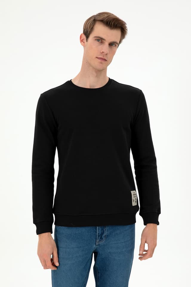 سویشرت مردانه U.S. Polo Assn. فیت معمولی یقه گرد مشکی مدل 50293471-VR046 سویشرت مردانه U.S. Polo Assn. فیت معمولی یقه گرد مشکی مدل 50293471-VR046