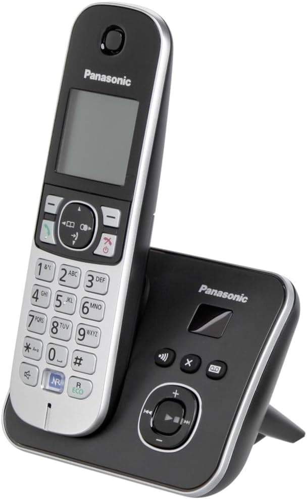 تلفن بیسیم Panasonic با منشی تلفنی و صفحه نمایش نسخه آلمانی مدل KX-TG6822 تلفن بیسیم Panasonic با منشی تلفنی و صفحه نمایش نسخه آلمانی مدل KX-TG6822