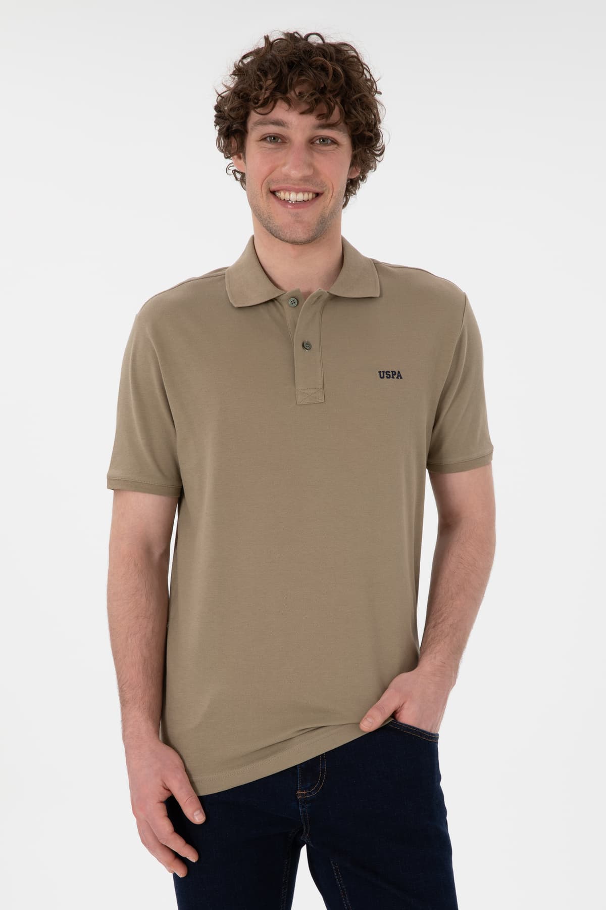 تیشرت مردانه یقهپولو U.S. Polo Assn. فیت معمولی سبز خاکی مدل 50306007-VR027 تیشرت مردانه یقهپولو U.S. Polo Assn. فیت معمولی سبز خاکی مدل 50306007-VR027