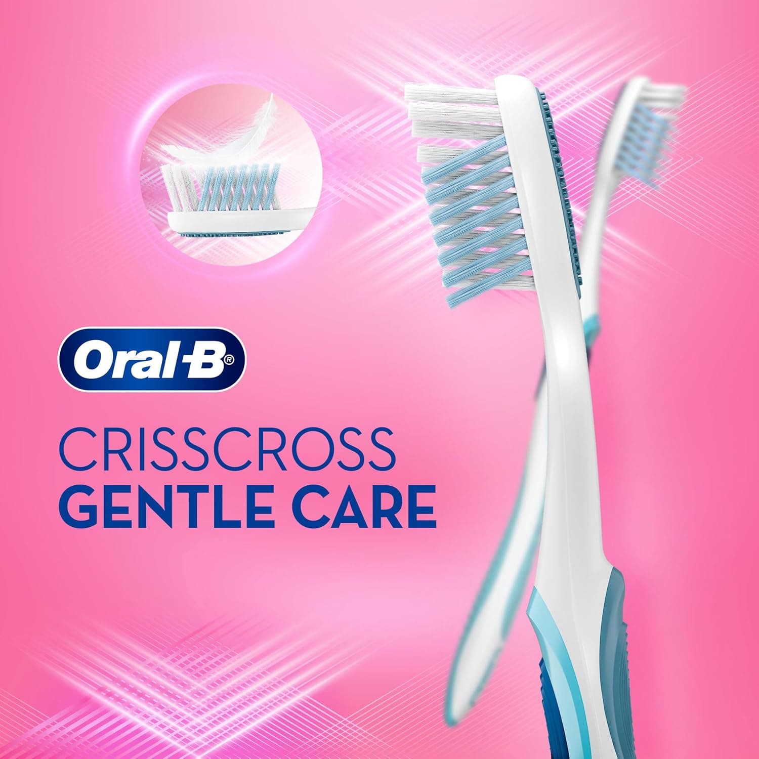مسواک دستی Oral-B Criss Cross Gentle Care فوق نرم 2ct مسواک دستی Oral-B Criss Cross Gentle Care فوق نرم 2ct
