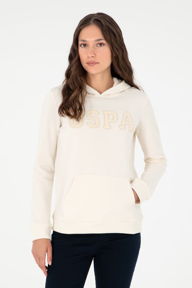 سویشرت کلاهدار زنانه U.S. Polo Assn. ساده کرم مدل 50296931-VR071 سویشرت کلاهدار زنانه U.S. Polo Assn. ساده کرم مدل 50296931-VR071