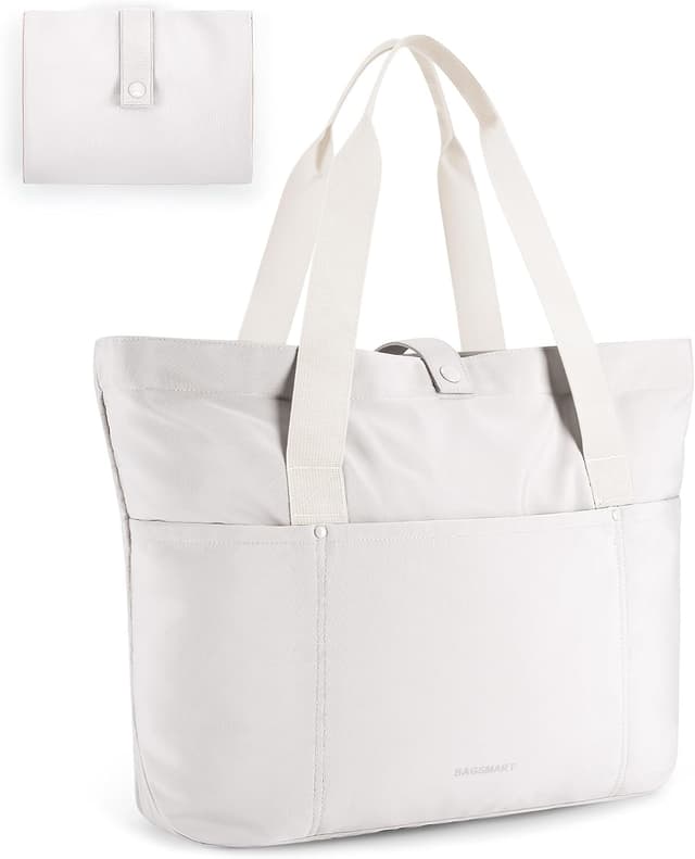 کیف دستی زنانه bagsmart تاشو زیپدار بزرگ دستهدار برای سفر و محل کار کیف دستی زنانه bagsmart تاشو زیپدار بزرگ دستهدار برای سفر و محل کار