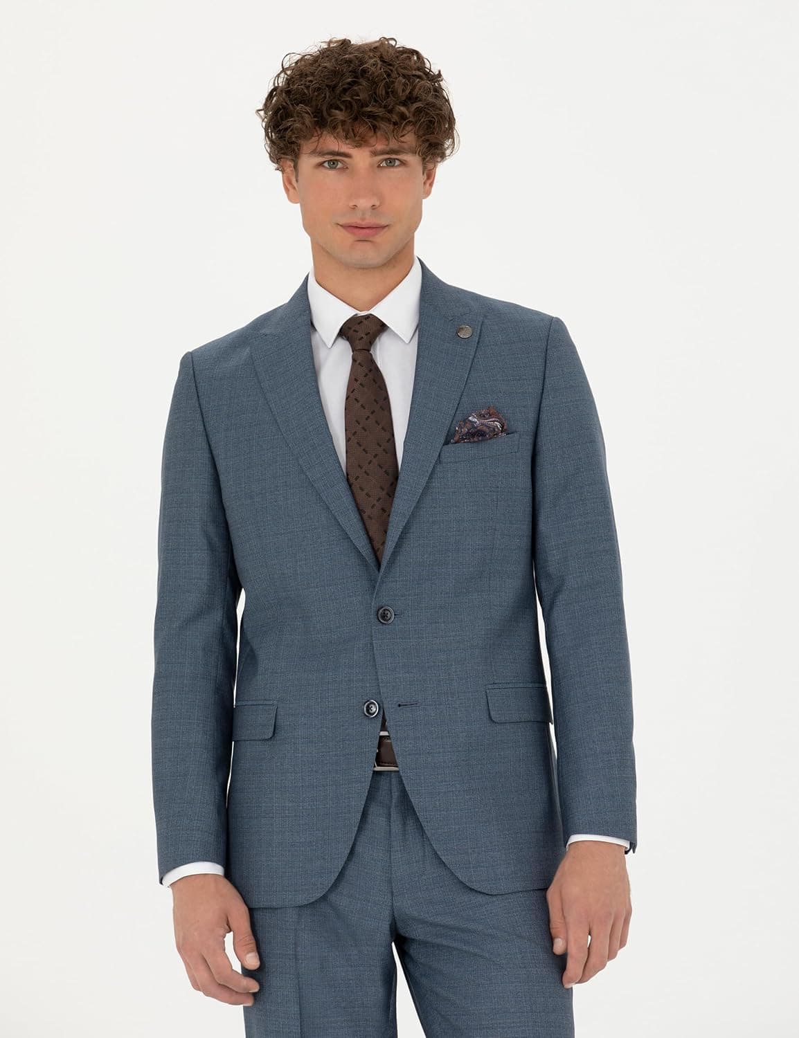 کت و شلوار مردانه Pierre Cardin پشمی آبیتیره اکسترا اسلیمفیت مدل VR032 کت و شلوار مردانه Pierre Cardin پشمی آبیتیره اکسترا اسلیمفیت مدل VR032