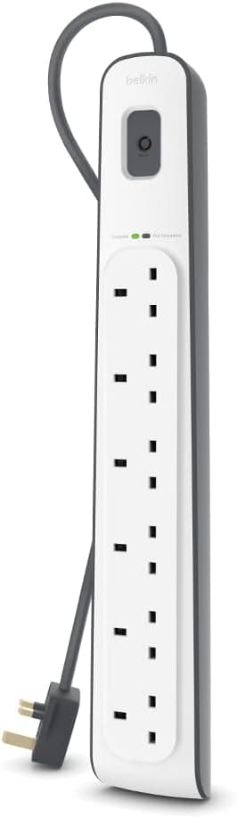 چندراهی برق Belkin هشتخانه با محافظ و 2 پورت USB مشترک 2.4 A و کابل 2 متری چندراهی برق Belkin هشتخانه با محافظ و 2 پورت USB مشترک 2.4 A و کابل 2 متری