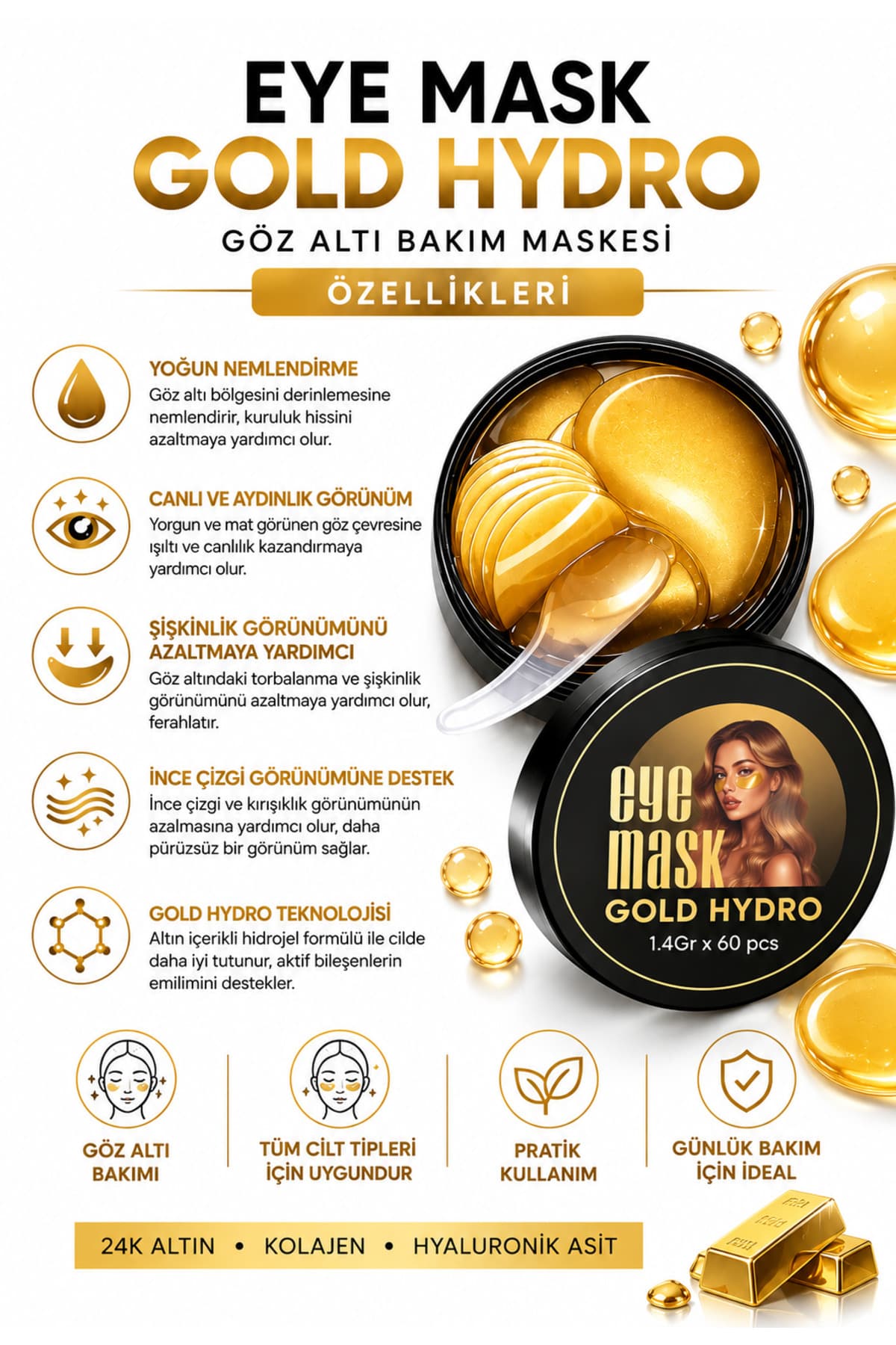 ماسک زیر چشم Deep Passion روشنکننده سفتکننده ترمیمکننده طلا کلاژن 60 عدد (30 جفت) ماسک زیر چشم Deep Passion روشنکننده سفتکننده ترمیمکننده طلا کلاژن 60 عدد (30 جفت)