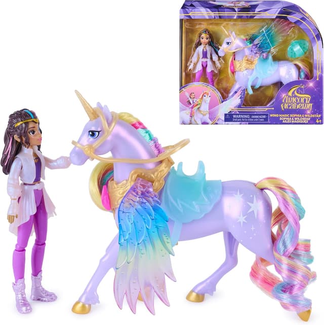 عروسکهای Sophia و Wildstar Unicorn Academy Wing Magic مناسب ۴ سال به بالا عروسکهای Sophia و Wildstar Unicorn Academy Wing Magic مناسب ۴ سال به بالا