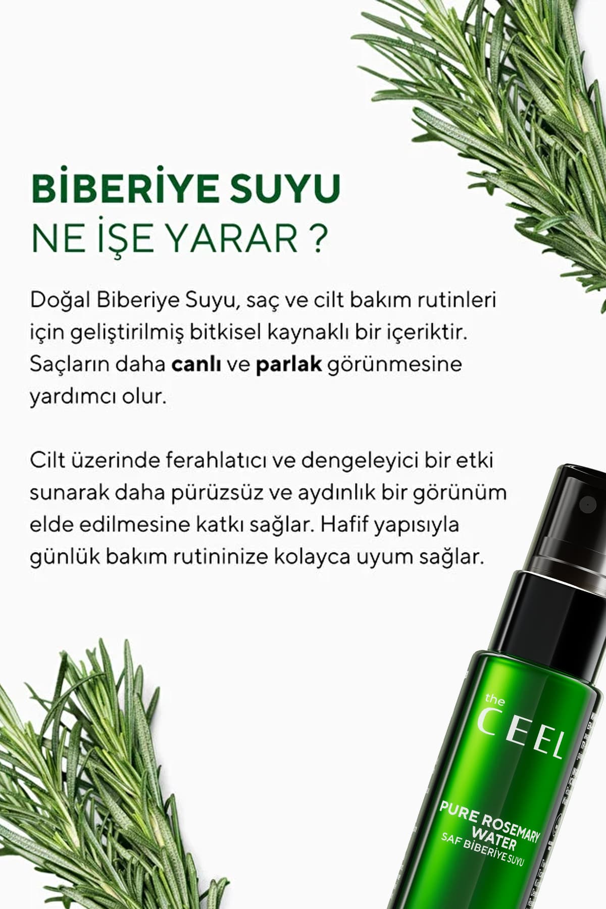 تونیک موی آب رزماری خالص The Ceel 100 ml × 2 تونیک موی آب رزماری خالص The Ceel 100 ml × 2