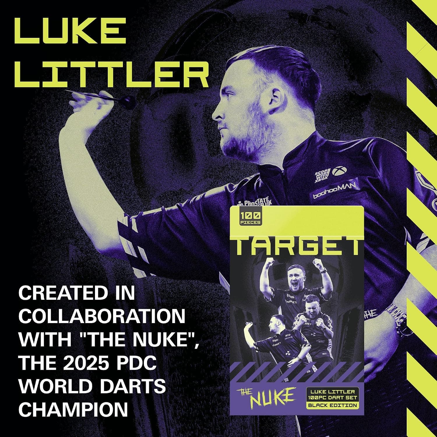 مجموعه دارت و لوازم جانبی Target Darts سری Luke Littler مجموعه دارت و لوازم جانبی Target Darts سری Luke Littler