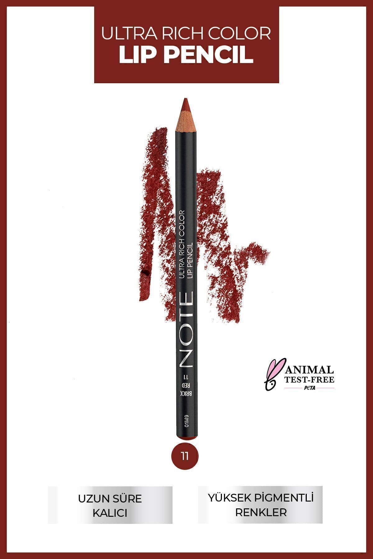 مداد لب Note Cosmetics Ultra Rich Color شماره 11 قرمز آجری مداد لب Note Cosmetics Ultra Rich Color شماره 11 قرمز آجری
